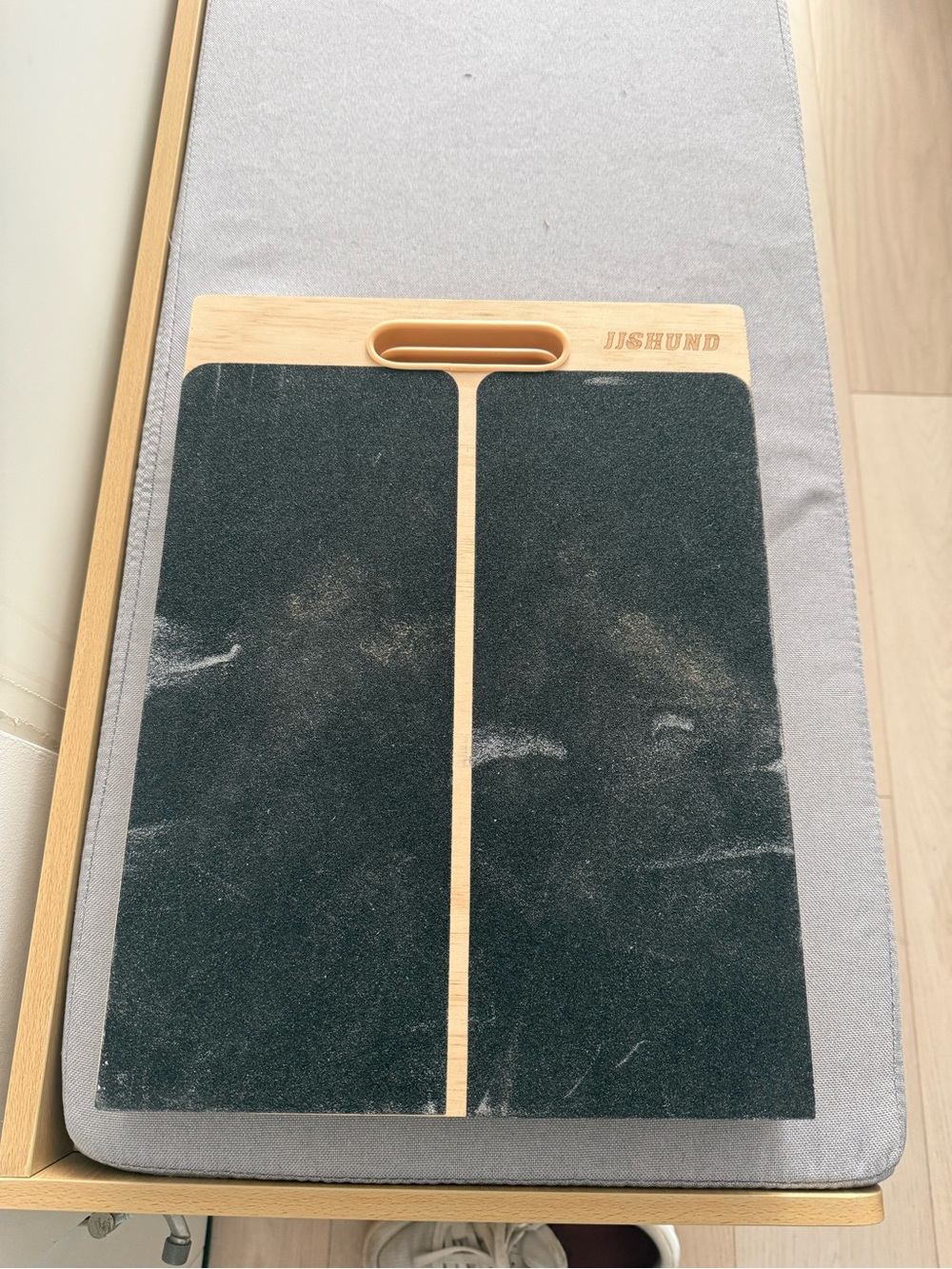 JJShund Adjustable Wooden Slant Board for Calf Stretching and Foot Pain Relief
